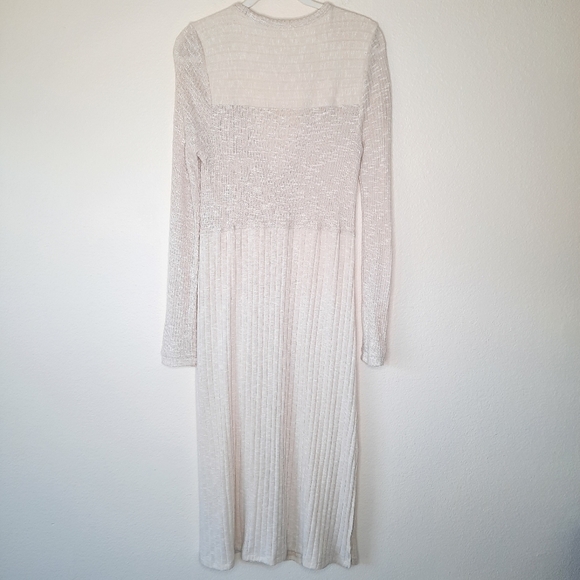 Anthropologie Saturday Sunday Oatmeal Semana Ribbed Duster Cardigan M - Picture 4 of 6